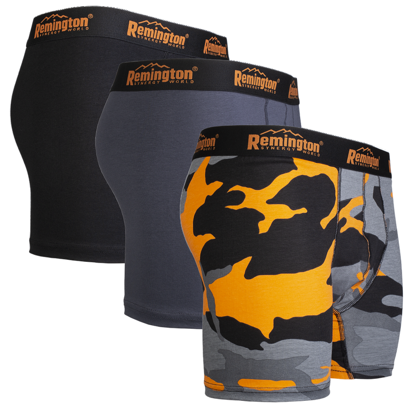 Remington boxeri bărbați, set 3 bucăți, mix gri
