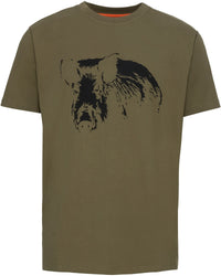 Tricou Parforce Essential cu Print Mistreț - Oliv - imagine 3