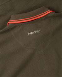 Tricou Polo Parforce Essential - Verde cu Accente Portocaliu - imagine 2